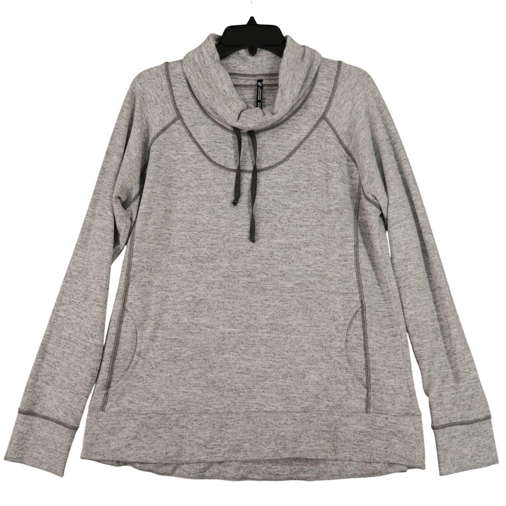 KÜHL Cora Pullover Sweatshirt Womens XL Cowl Neck Stretch Heather Gray Hiking
